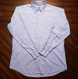 Tommy Hilfiger Mens Ithaca Blue Dress Shirt Sz 16 34/35 (L)